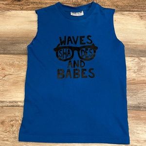 Waves, shades and babes tank top size 6